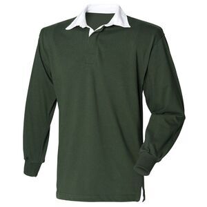 Front Row Mens Long Sleeve Sports Rugby Cotton Polo Shirt /T-Shirt/Top Szs S-3XL